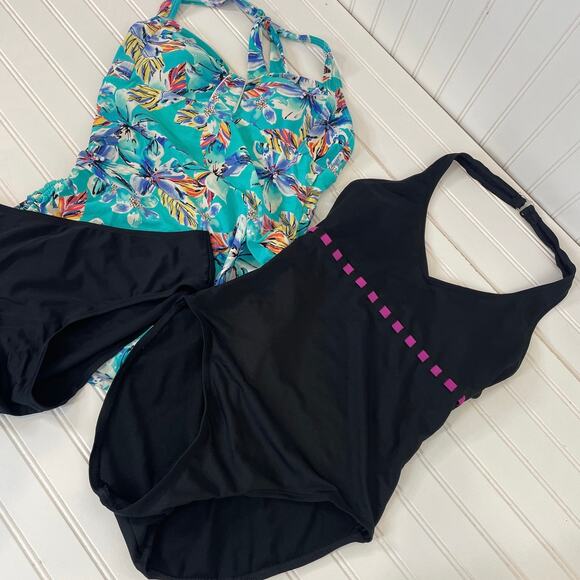 Croft and Barrow & Merona One Piece & Two Piece Swim Set Bundle OF 3 Size M - Picture 1 of 9
